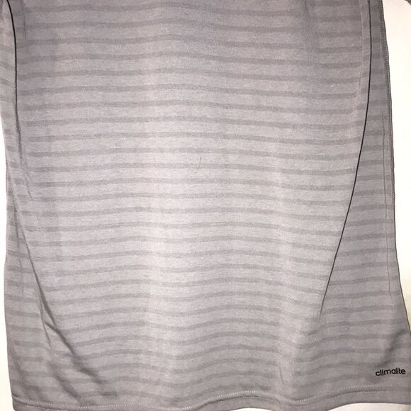 Adidas by 424 Men's Gray Climalite Stripe V-Neck Short Sleeve T-Shirt Size Large - Picture 6 of 8